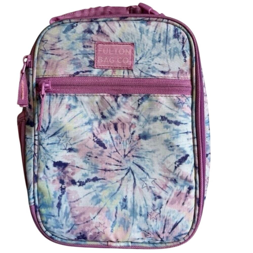 Girls Pink and Blue Tie‎ Dye Fulton Bag Co. Lunchbox EUC